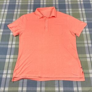 Bonobos Mens L Polo Shirt Peach Heather